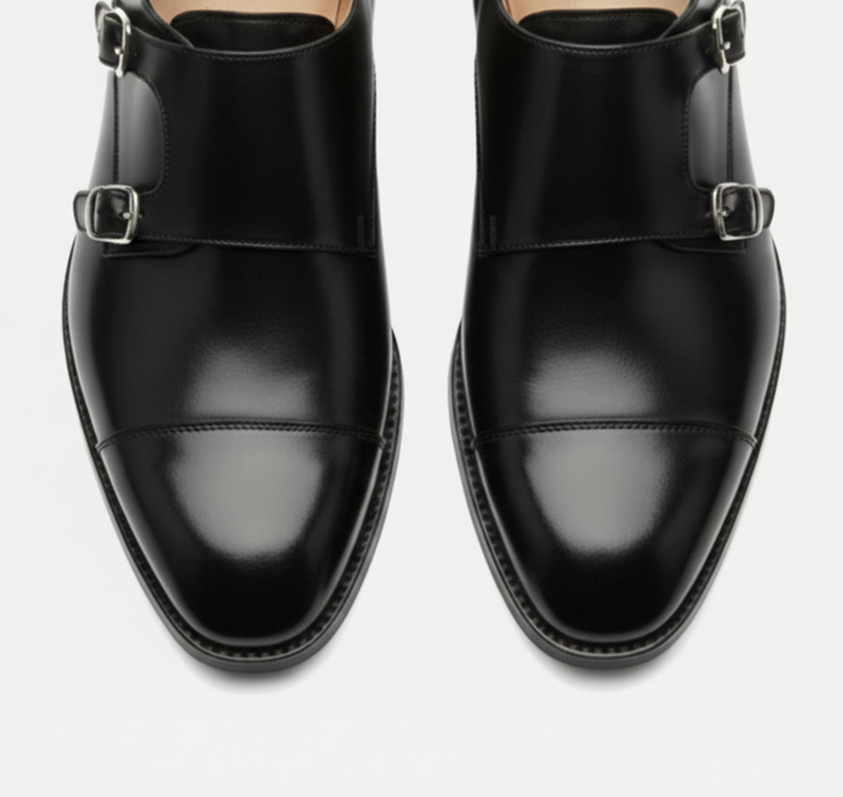 Men's Buckle Faux Leather Monk Strap Shoes