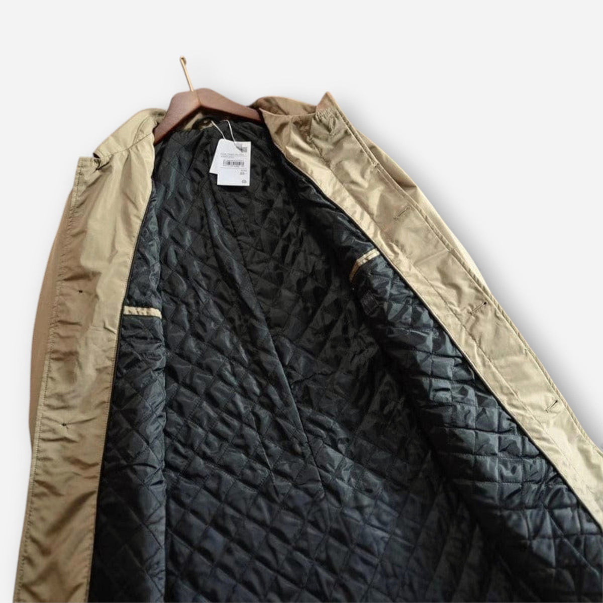Men's Collared Button-Up Weather Overcoat