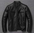 Men's Collared Leather Jacket