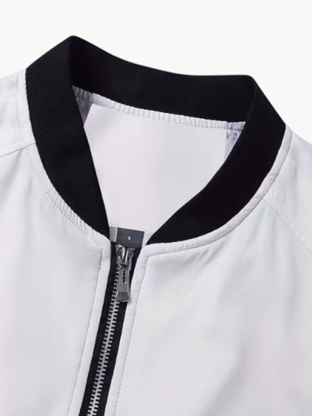 Men's Collared Zip-Up Bomber Jacket