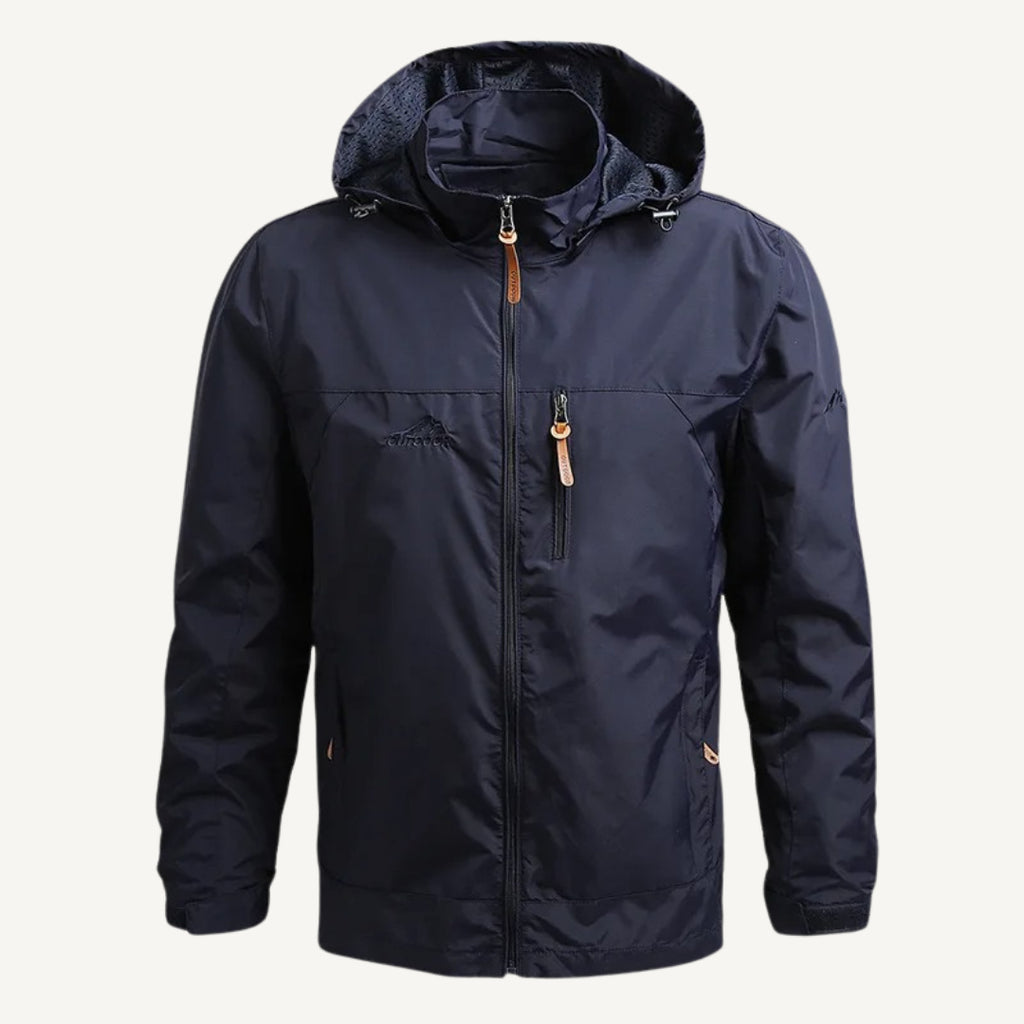Men's Hooded Waterproof Windbreaker Jacket
