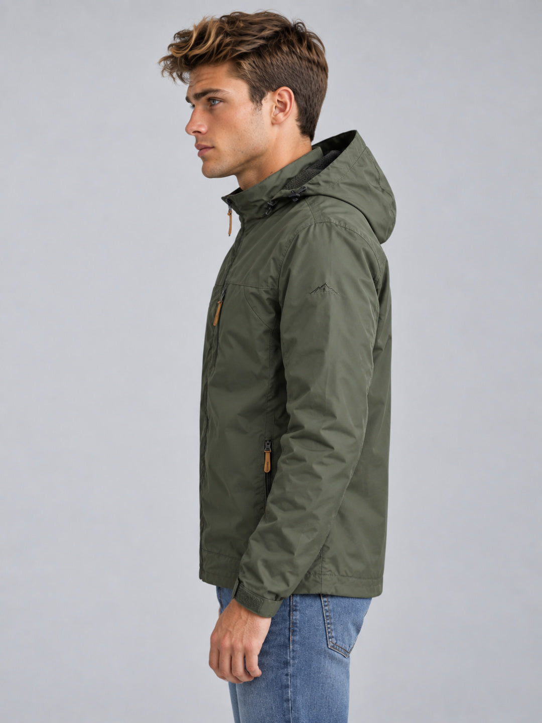 Men's Hooded Waterproof Windbreaker Jacket