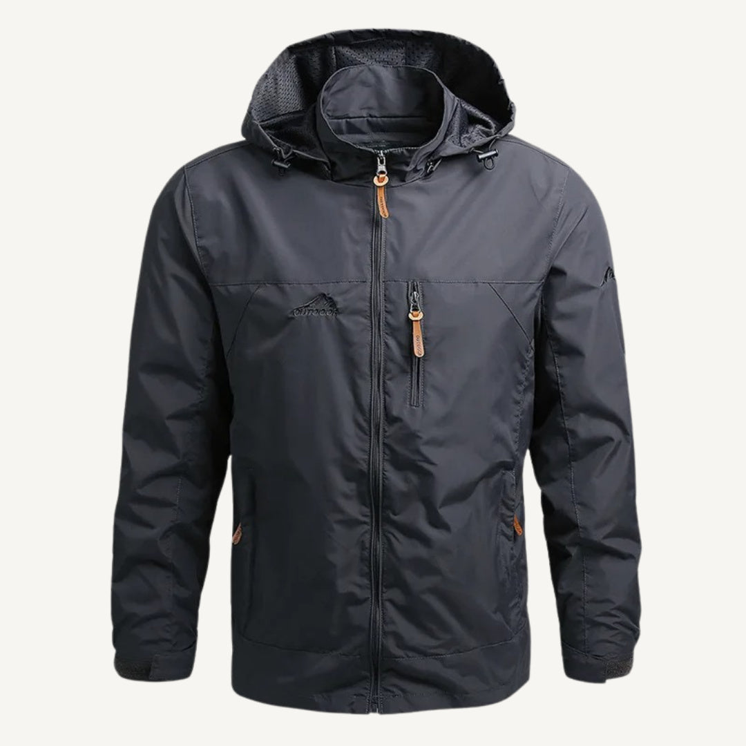 Men's Hooded Waterproof Windbreaker Jacket