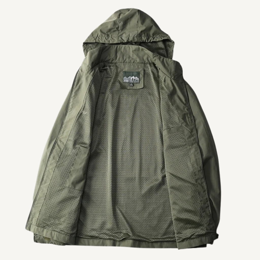 Men's Hooded Waterproof Windbreaker Jacket