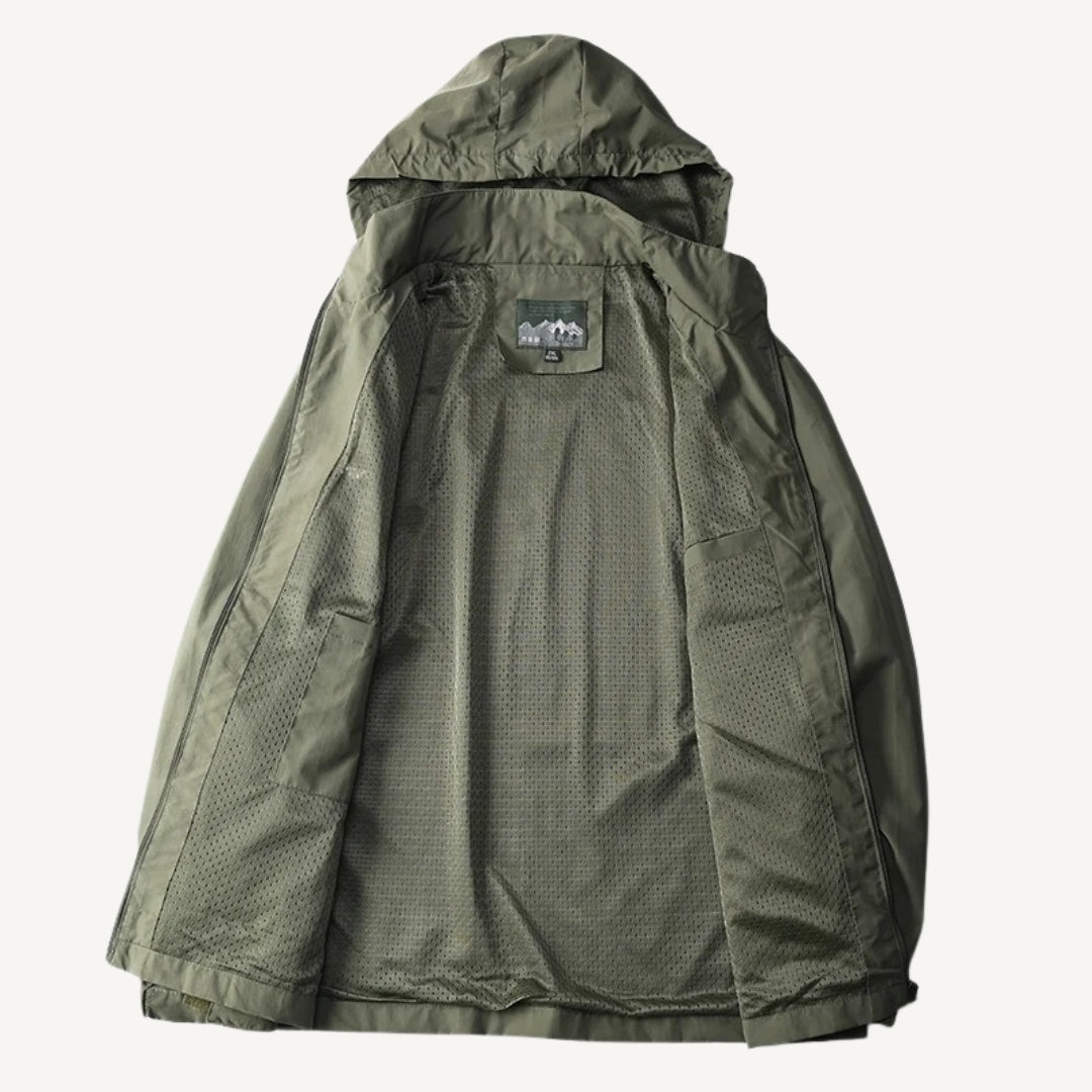 Men's Hooded Waterproof Windbreaker Jacket