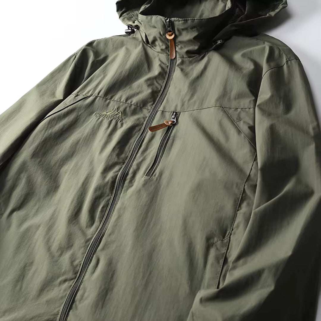 Men's Hooded Waterproof Windbreaker Jacket