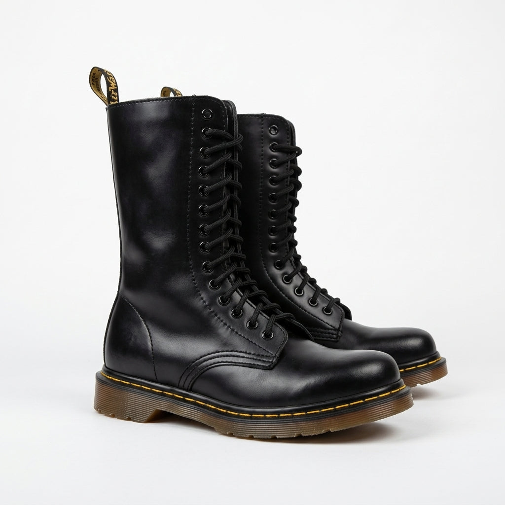 Men's Lace-Up Leather Combat Boots