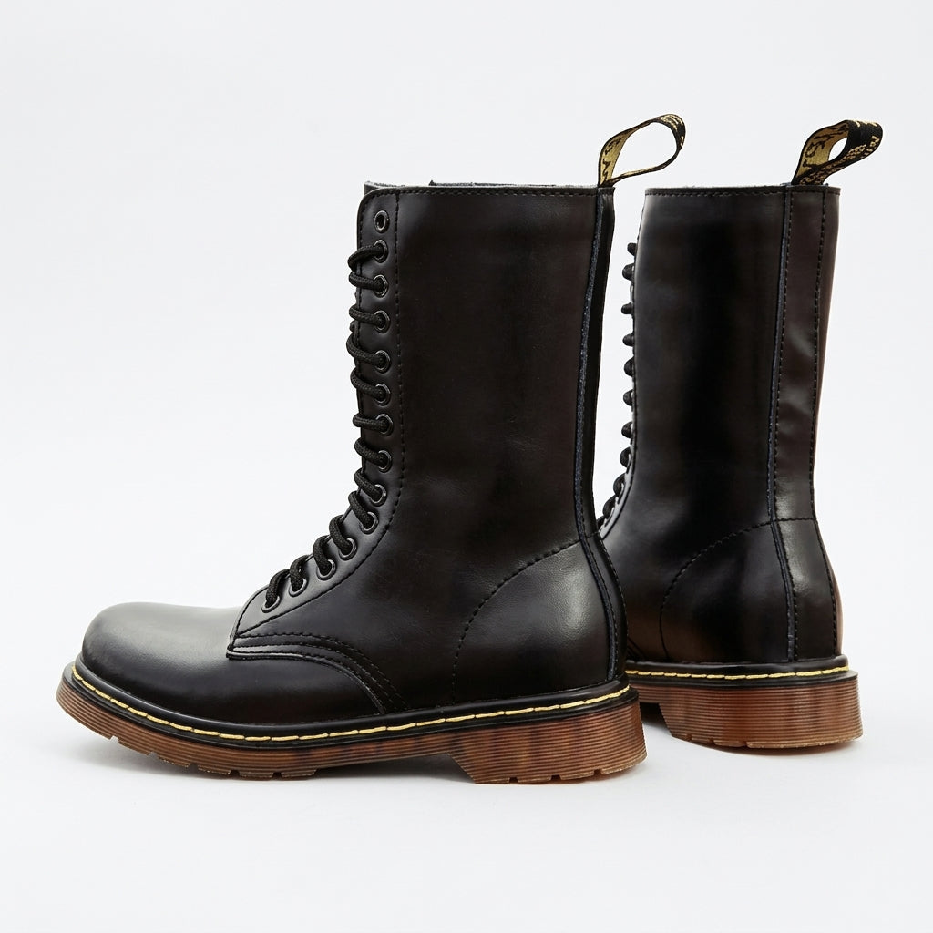 Men's Lace-Up Leather Combat Boots