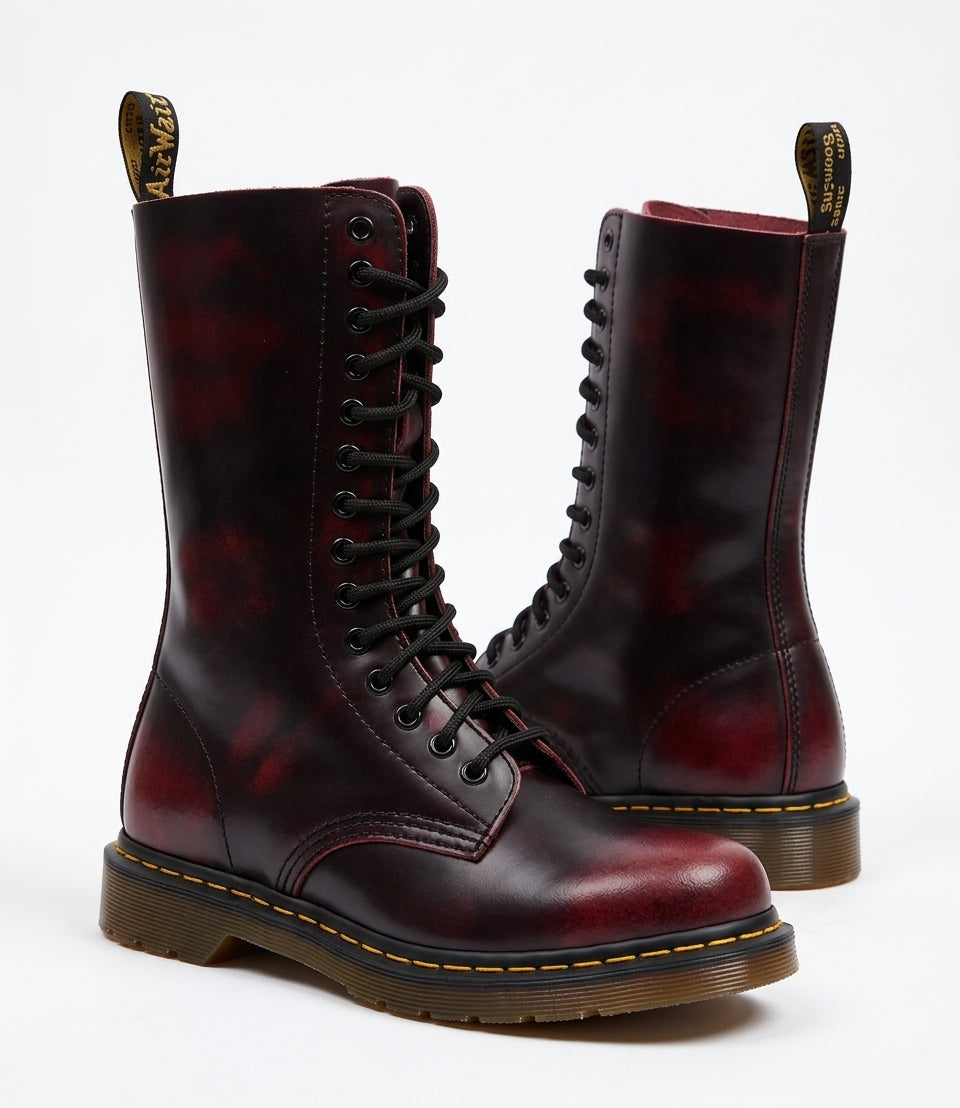 Men's Lace-Up Leather Combat Boots