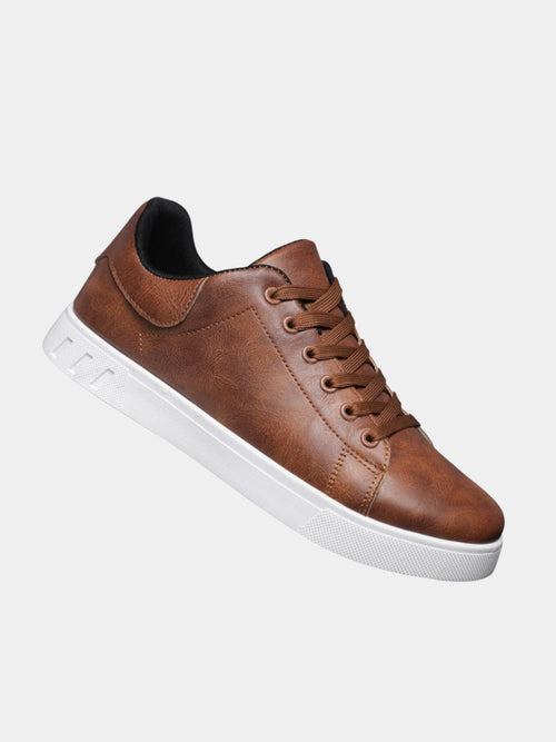 Men's Lace-Up Leather Trainers