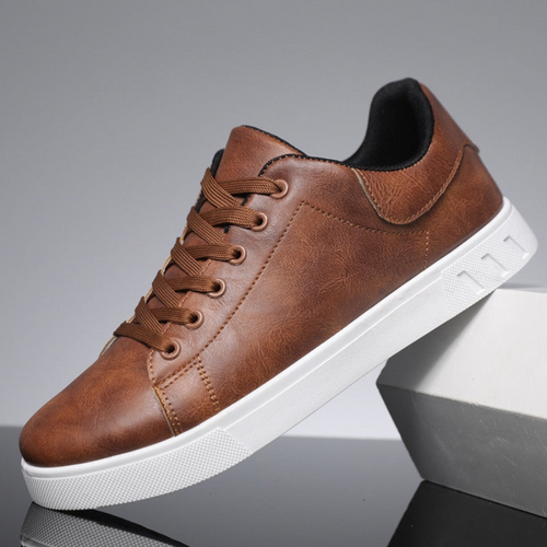 Men's Lace-Up Leather Trainers