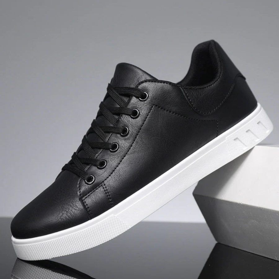 Men's Lace-Up Leather Trainers