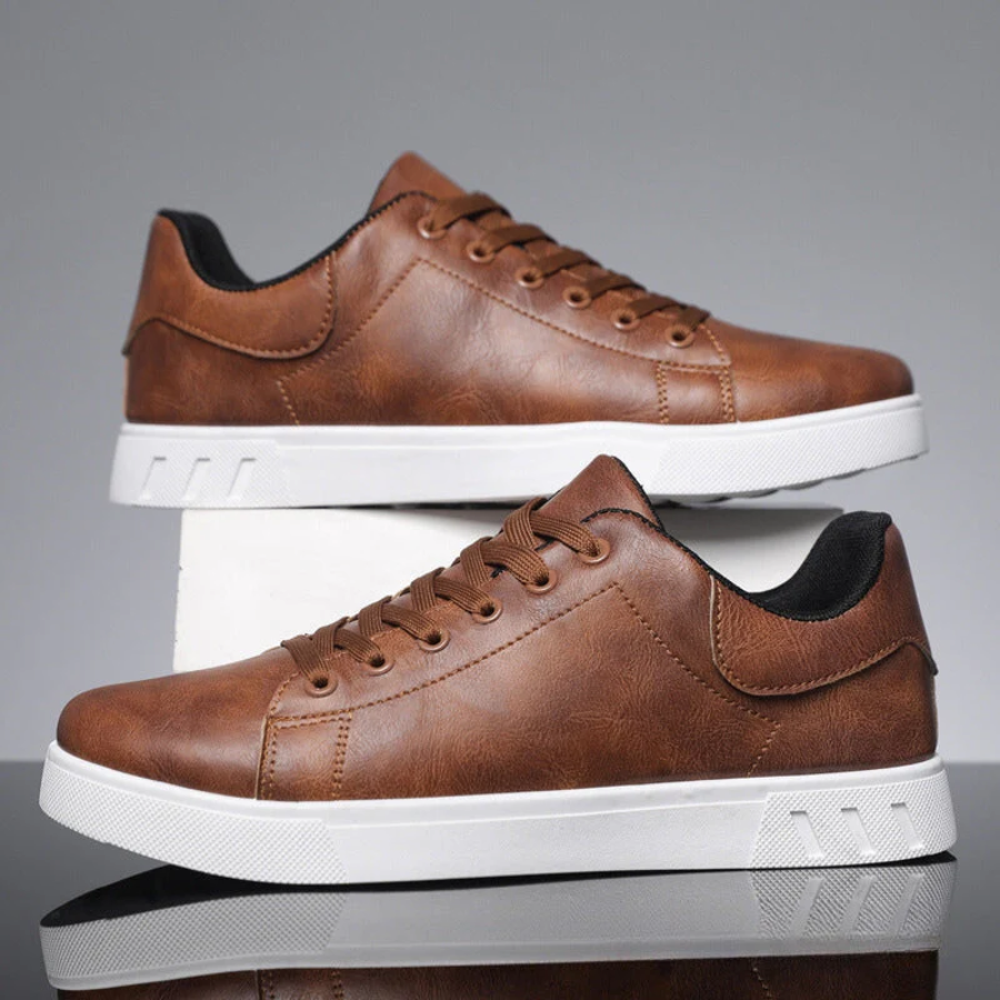 Men's Lace-Up Leather Trainers