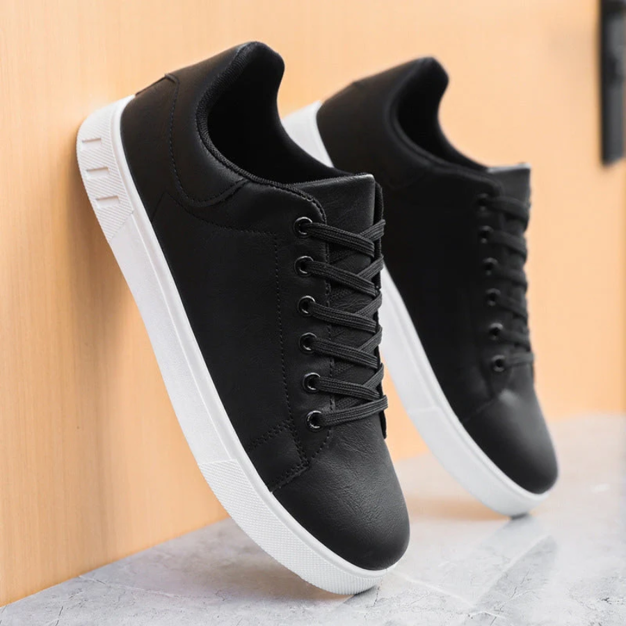 Men's Lace-Up Leather Trainers