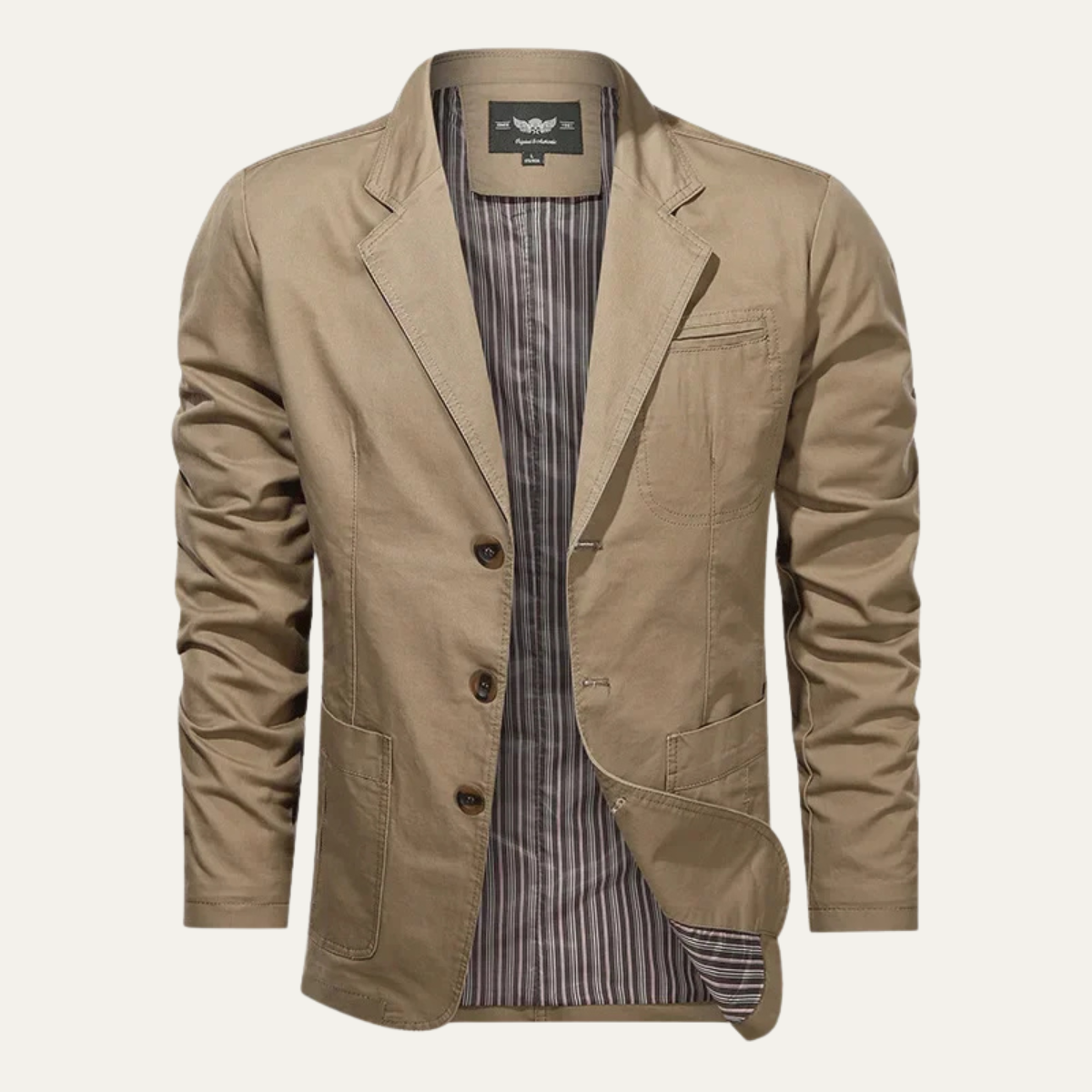 Men's Slim Single Breasted Cotton Blazer