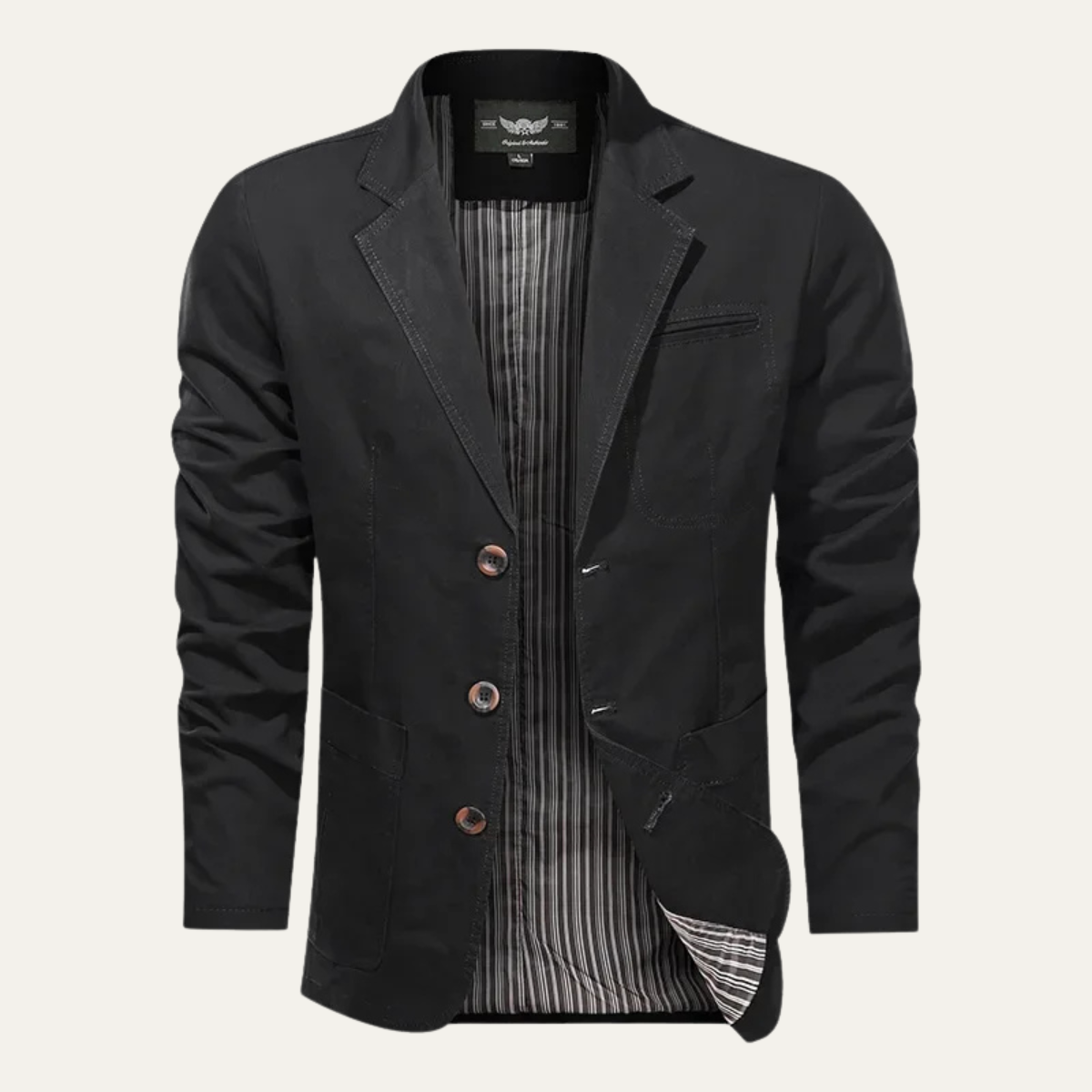 Men's Slim Single Breasted Cotton Blazer