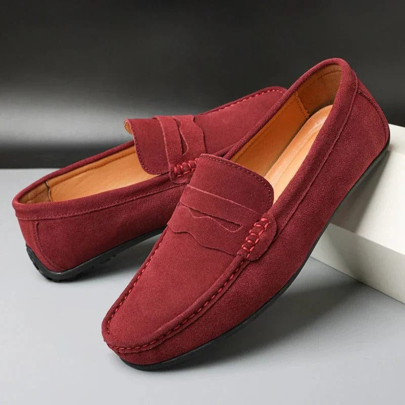 Men's Slip On Suede Penny Loafers