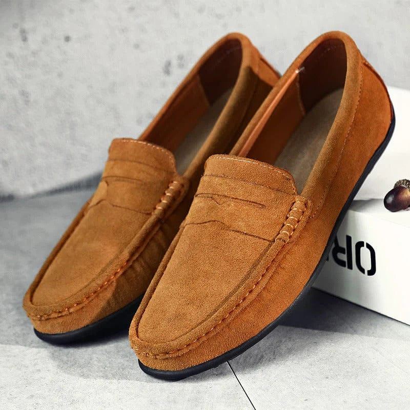 Men's Slip On Suede Penny Loafers