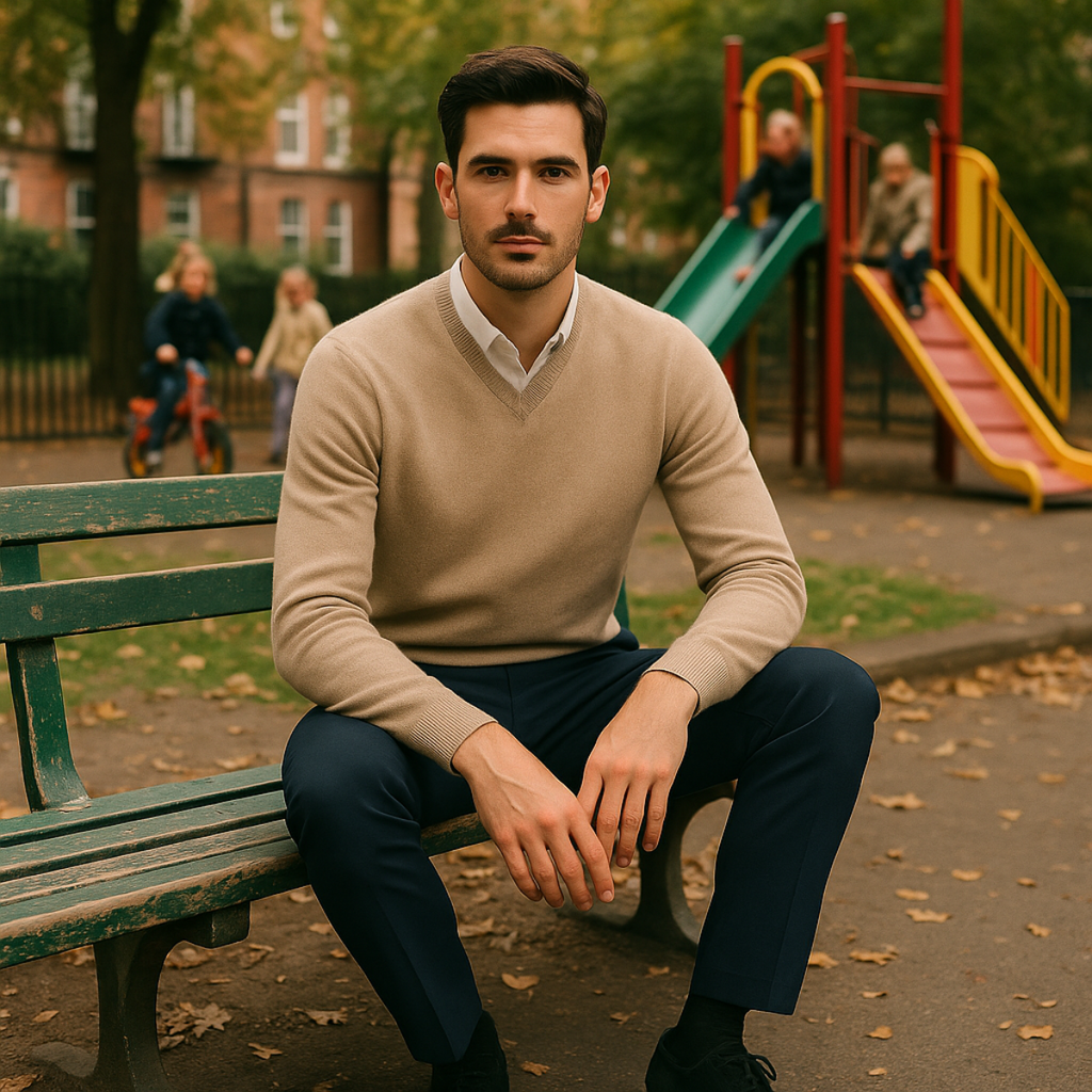 Men's V Neck Cashmere Jumper