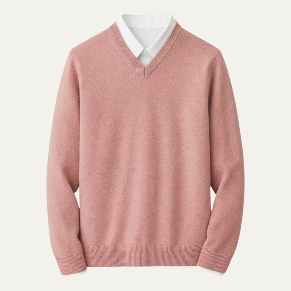 Men's V Neck Cashmere Jumper
