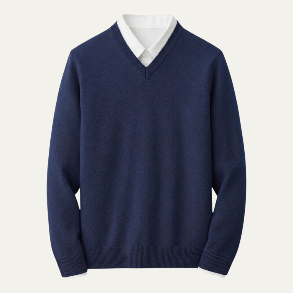 Men's V Neck Cashmere Jumper