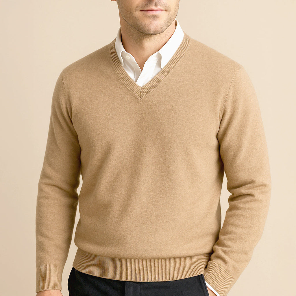 Men's V Neck Cashmere Jumper