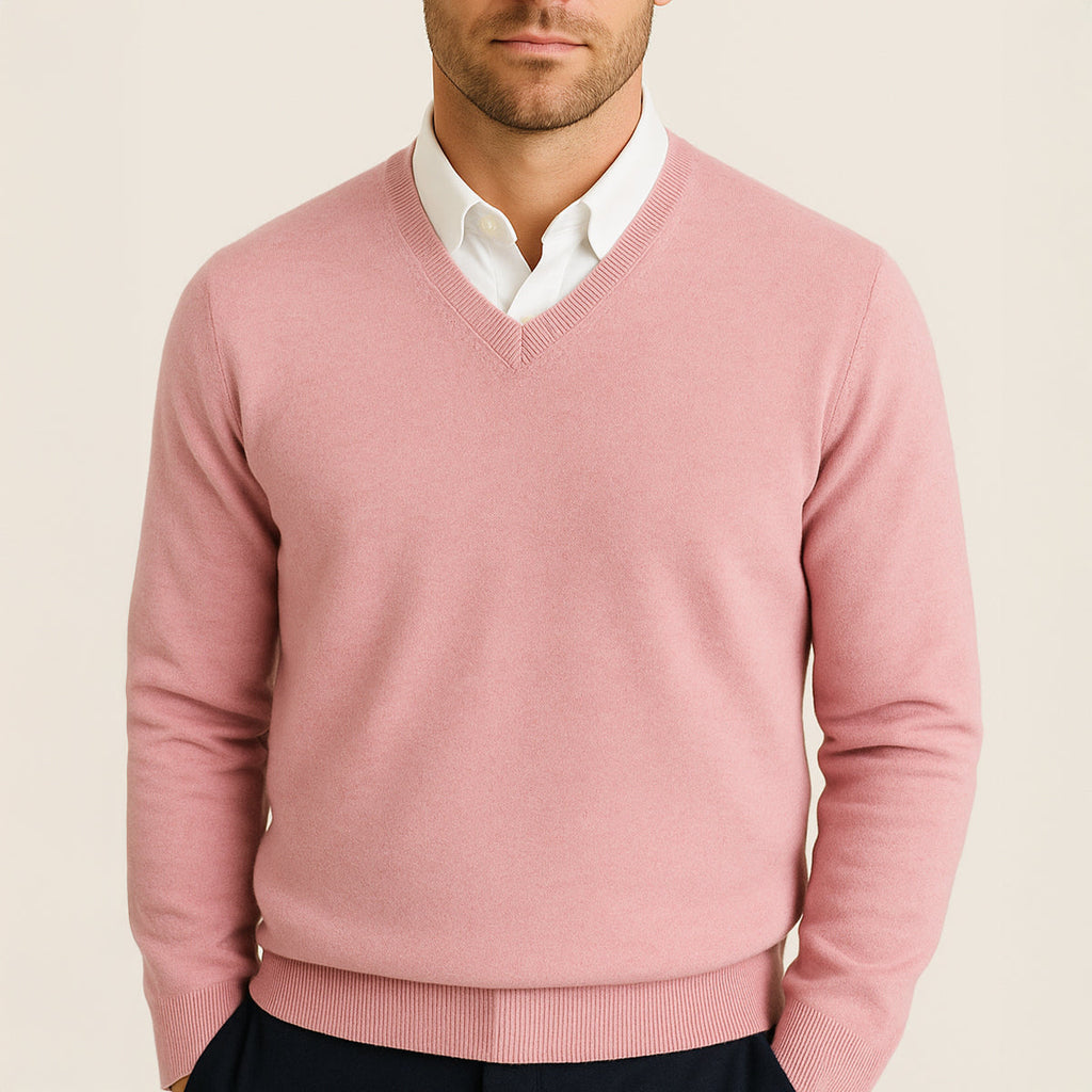 Men's V Neck Cashmere Jumper