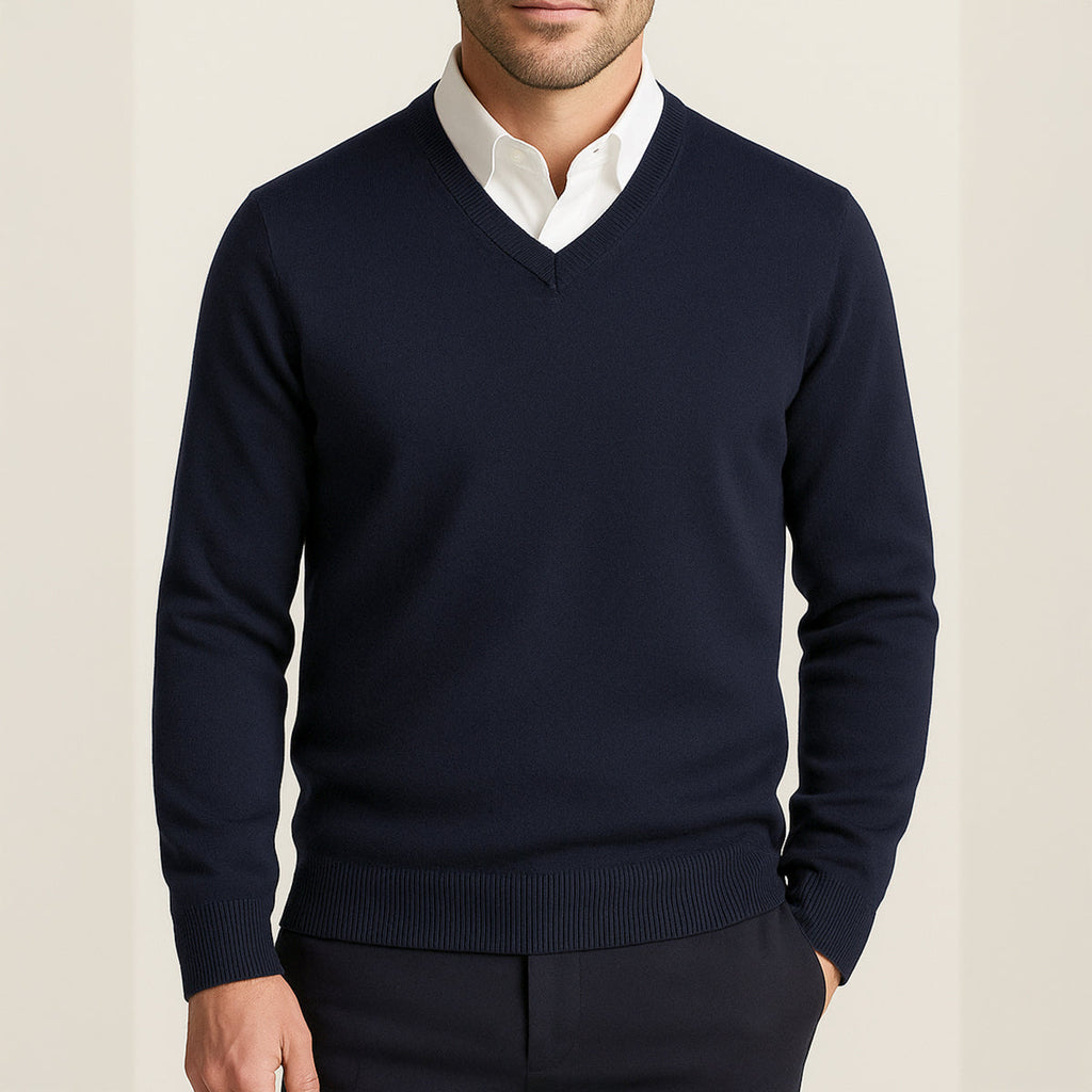 Men's V Neck Cashmere Jumper
