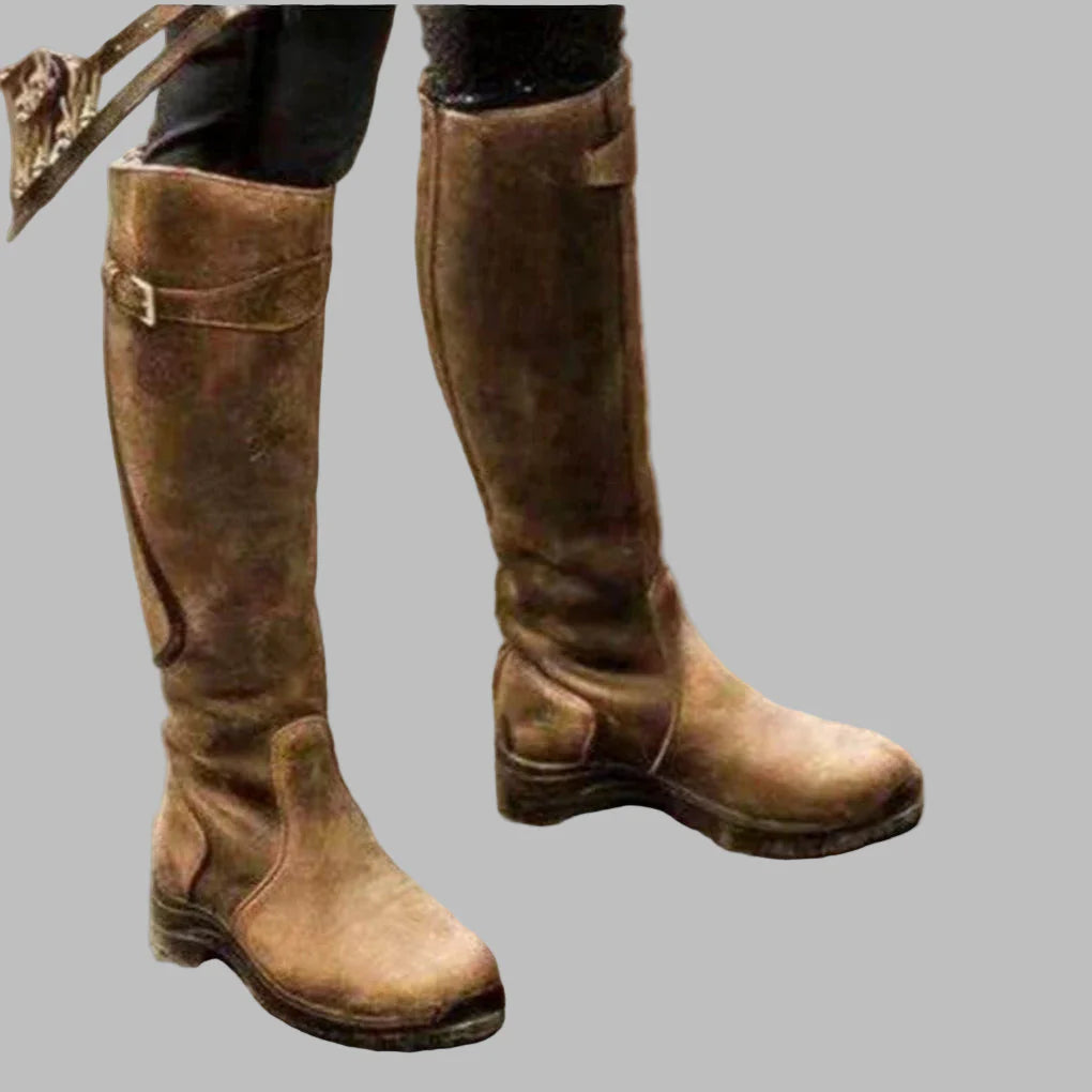 Women's Buckle Orthopaedic Leather Boots