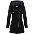 Women's Fitted Zip-Up Hooded Coat