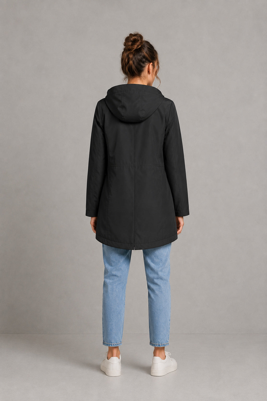 Women's Hooded Zip-Up Waterproof Rain Jacket