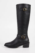 Women's Zip-Up Faux Leather Knee High Boots
