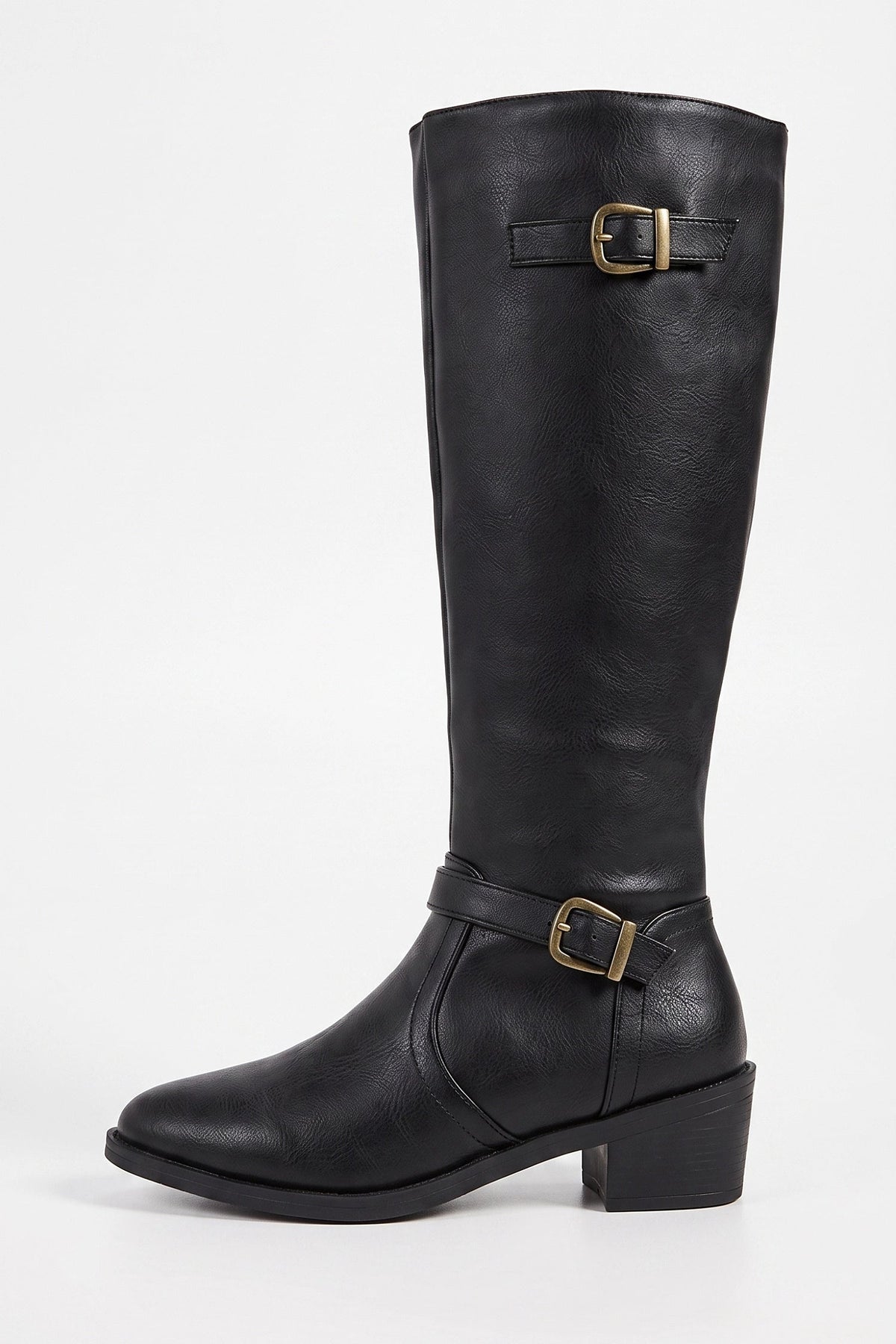 Women's Zip-Up Faux Leather Knee High Boots