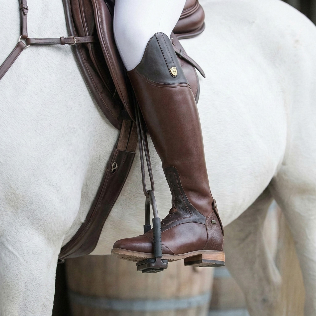 Women's Zip-Up Faux Leather Riding Boots