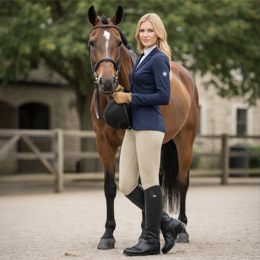 Women's Zip-Up Faux Leather Riding Boots
