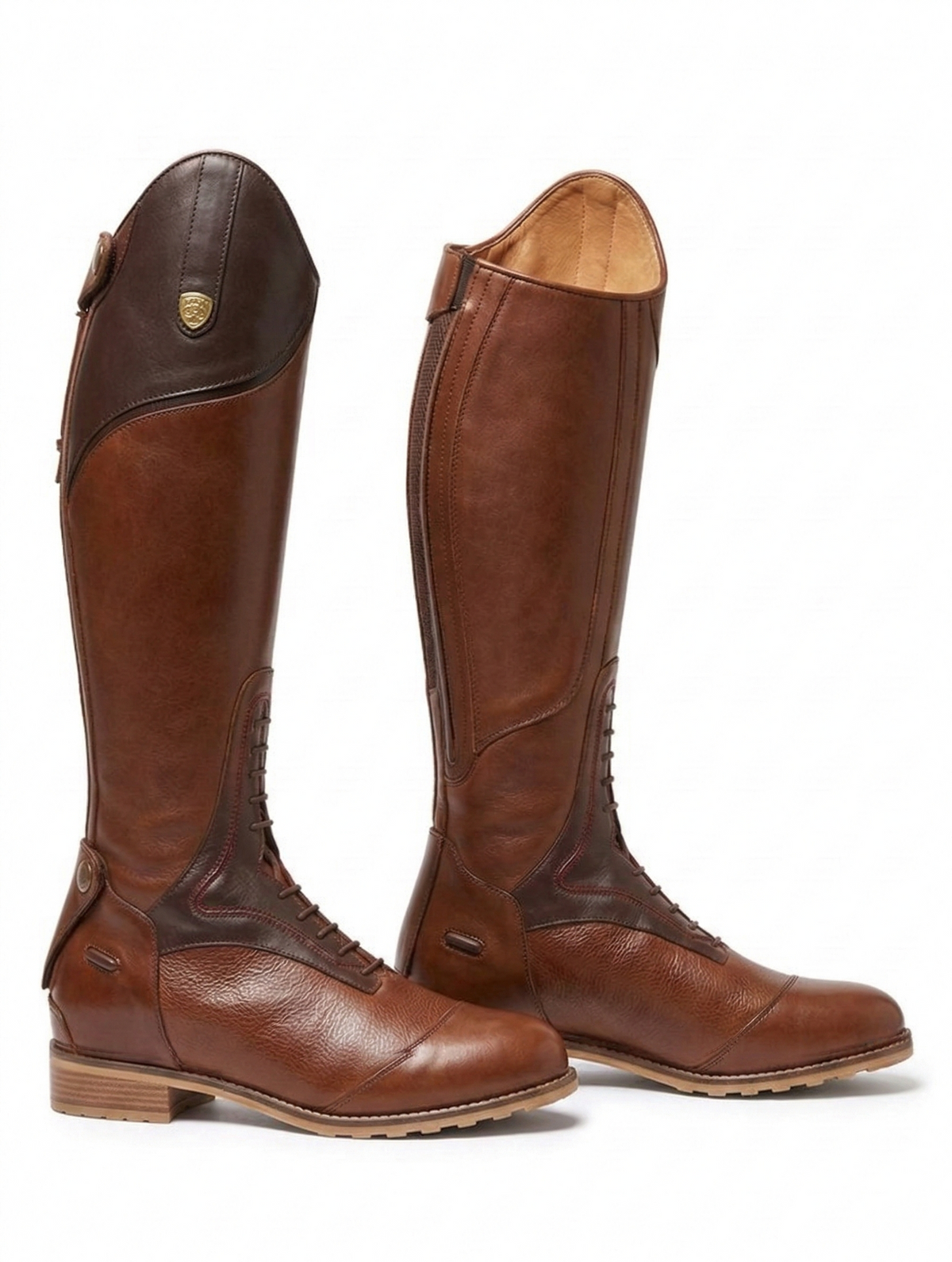 Women's Zip-Up Faux Leather Riding Boots