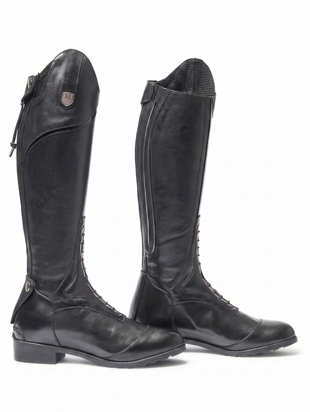Women's Zip-Up Faux Leather Riding Boots