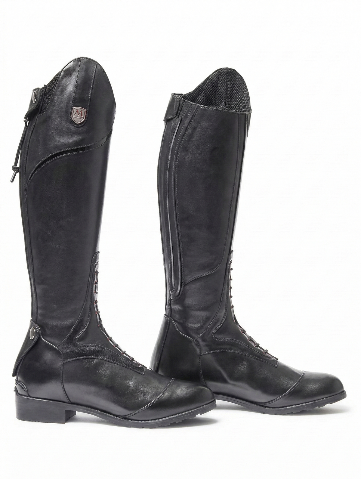 Women's Zip-Up Faux Leather Riding Boots