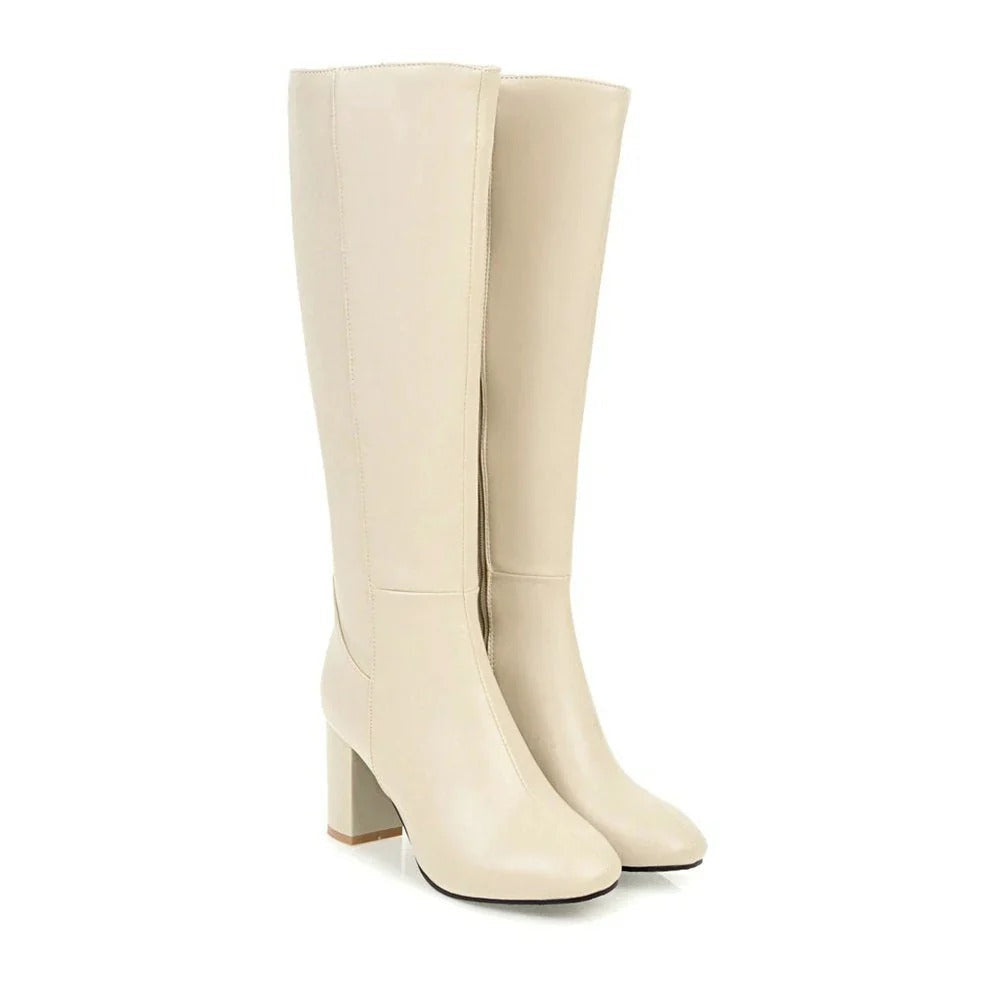 Women's Zip-Up Knee High Boots