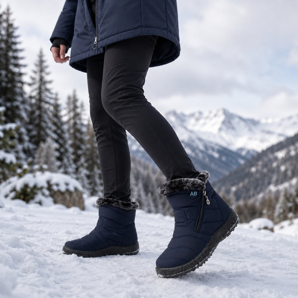Women's Zip-Up Waterproof Ankle Boots