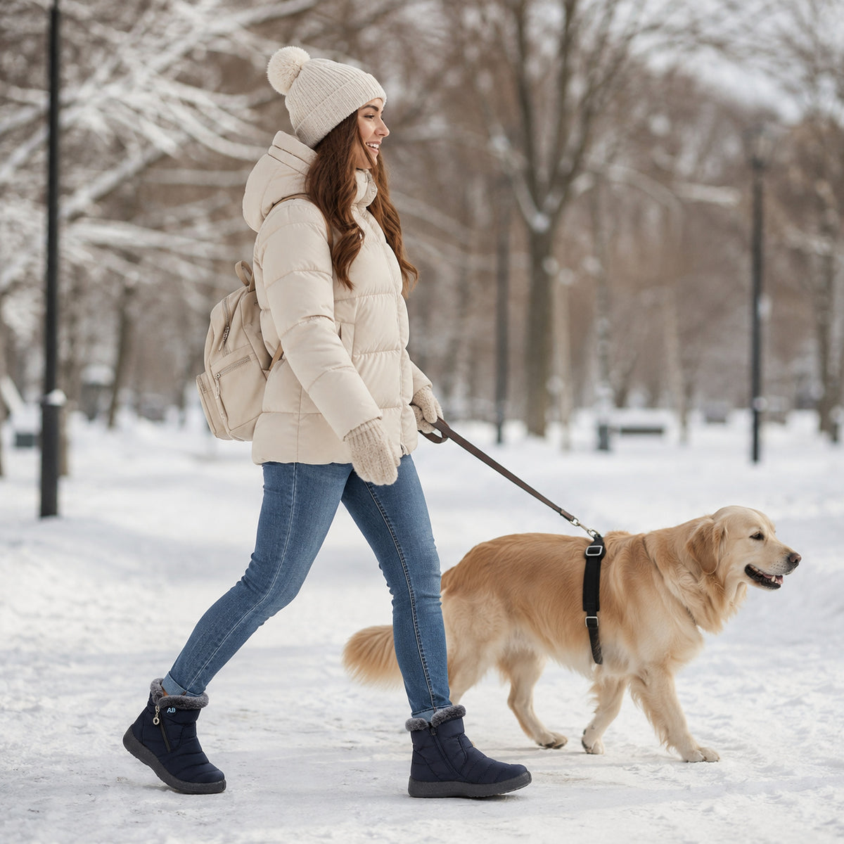 Women's Zip-Up Waterproof Ankle Boots