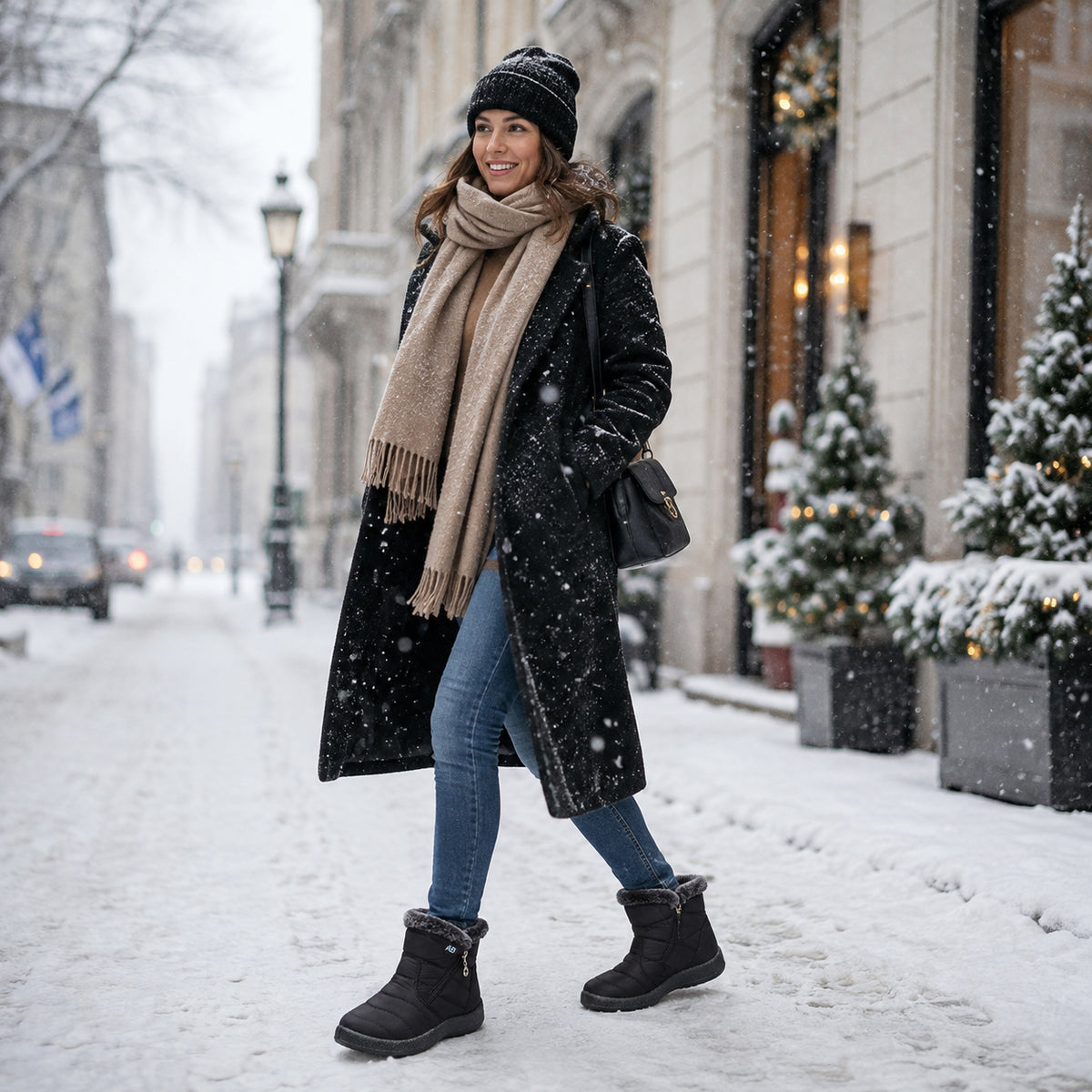 Women's Zip-Up Waterproof Ankle Boots
