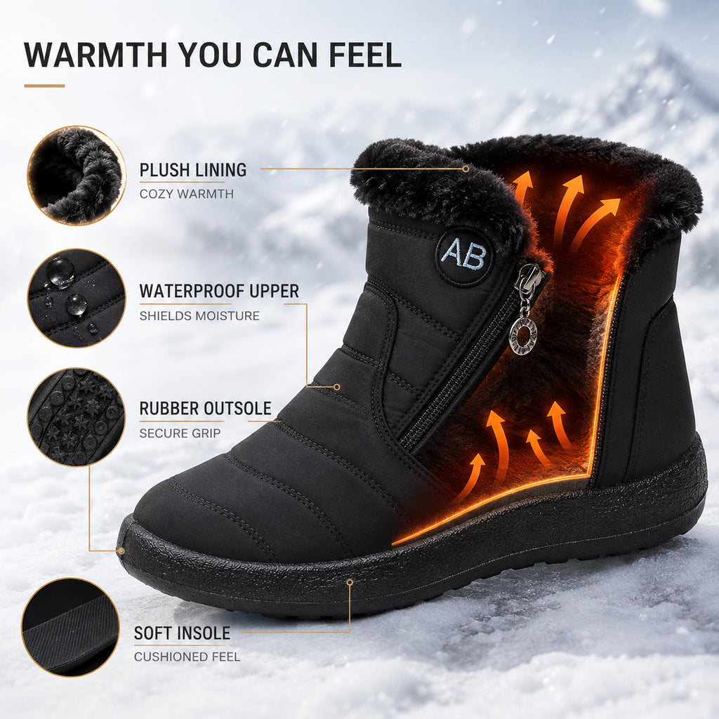 Women's Zip-Up Waterproof Ankle Boots